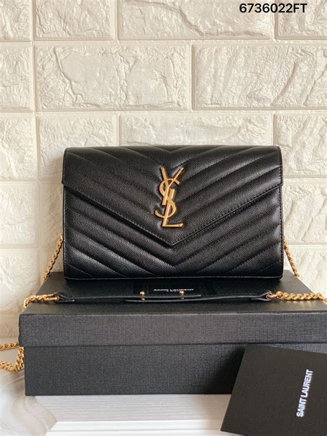 ysl handtasche schwarz gold